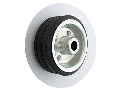 Gumové koleso 80/26 mm, čierna/oceľ, samostatné