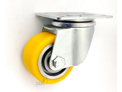 Polyuretánové koleso 80/46 mm, hliník, otočná vidlica s doskou