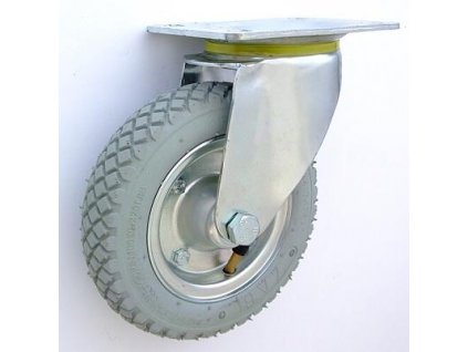 Pneumatické koleso šedé 175/40 mm, otočná vidlica s doskou
