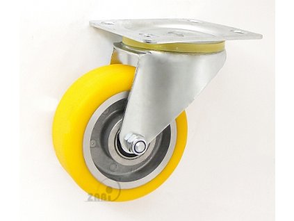 Polyuretánové koleso 100/37 mm, hliník, otočná vidlica s doskou