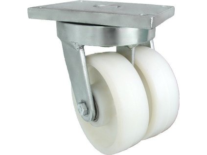 Plastové koleso zdvojené 160/2x50 mm, PA6,otočná vidlica s doskou