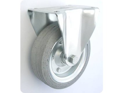 Gumové koleso 160/44 mm, šedá/oceľ, pevná vidlica s doskou