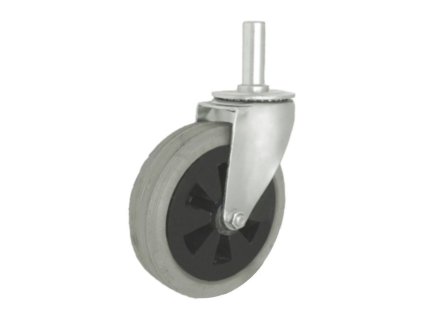 Gumové koleso 200/36 mm, šedá/plast, otočná vidlica s čapom