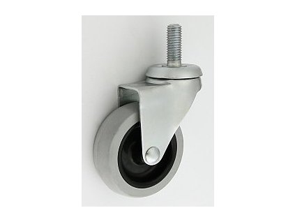 Nábytkové koleso 60/22 mm, PA6/guma, otočná vidlica s čapom