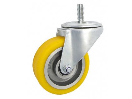 Polyuretánové koleso 100/37 mm, hliník, otočná vidlica s čapom