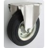 Gumové koleso 225/70 mm, čierna/oceľ, pevná vidlica s doskou