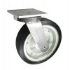 Gumové koleso 350/80 mm, čierna/oceľ, otočná vidlica s doskou