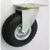 Pneumatické koleso čierne 350/110 mm, otočná vidlica s doskou
