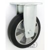 Gumové koleso 200/40 mm, čierna/hliník, pevná vidlica s doskou