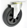 Gumové koleso 250/47 mm, čierna/plast, otočná vidlica s doskou