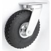 Pneumatické koleso čierne 300/100 mm, otočná vidlica s doskou