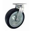 Gumové koleso 250/72 mm, čierna/oceľ, otočná vidlica s doskou