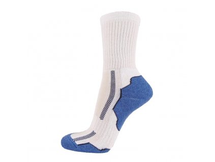 Bavlněné sportovní ponožky DYNAMIC - bílá + jeans