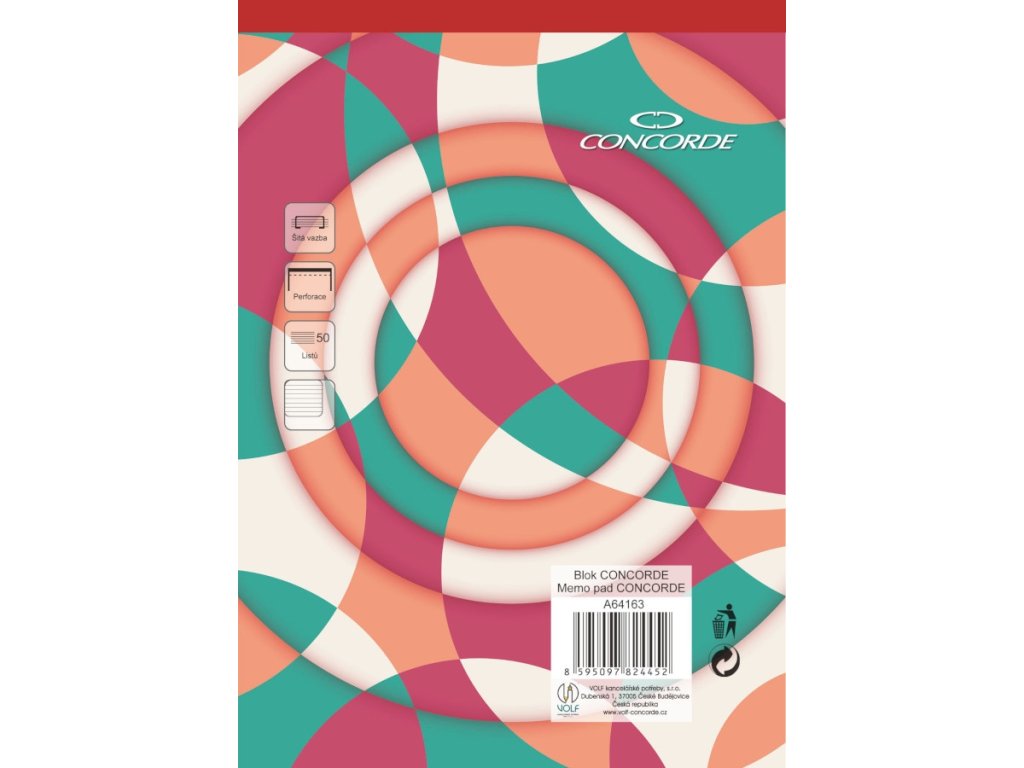 Blok CONCORDE A5 linka 8mm, 50 listů  A64163