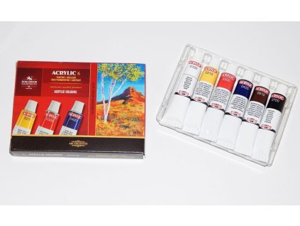 SOUPRAVA AKRYLOVÝCH BAREV 6 ODSTÍNŮ 16ML 162701