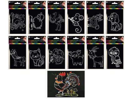 ŠKRABACÍ OBRÁZKY ZVÍŘÁTKA Z FARMY 6670