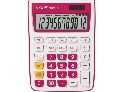 KALKULAČKA STOLNÍ REBELL RŮŽOVÁ SDC912