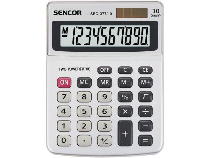 KALKULAČKA STOLNÍ DUAL SENCOR ŠEDÁ SEC 377/10