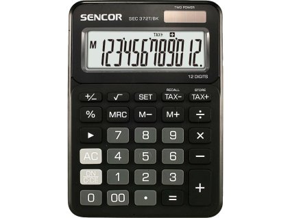 KALKULAČKA STOLNÍ ČERNÁ SENCOR SEC 372/T-BK