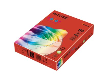 Kopírovací papír A4/80g/500ks Maestro  Inten.červ.9417-CO44A80S