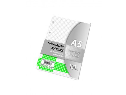 Náhradní vložka A5 2105 148x210mm 100 listů čtvereček 4D  PB