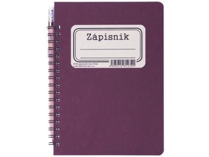 Kroužkový zápisník s tužkou RETRO B6, linka, 70 listů 24947