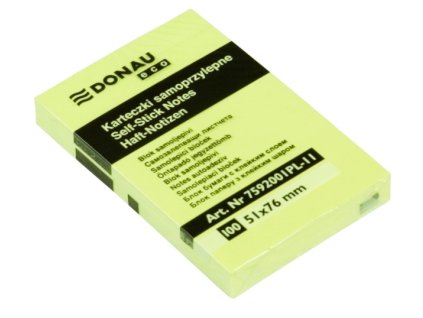 Samolepící bloček DONAU Eco 51x76mm, 100 l, žlutý U7592001PL-11