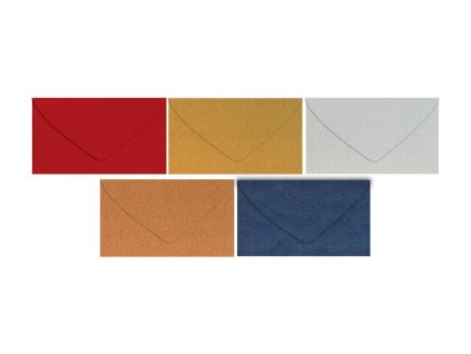 Dopisní obálka metallic C6 114x162mm - mix barev  5550353