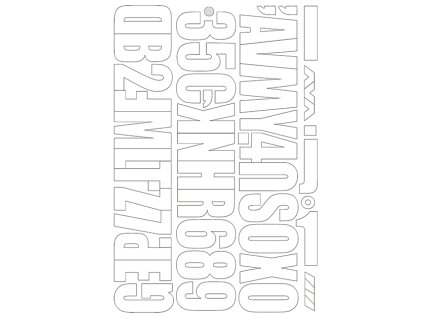 431  Nástěnková písmena a číslice - bílé - 4 sady