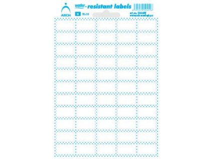 244AW Voděodolné samolepicí obdélníčky 19x10 mm - bílé,popis permanent.