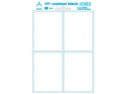 248AW Voděodolné samolepicí obdélníčky 70x50 mm - bílé,popis permanent.