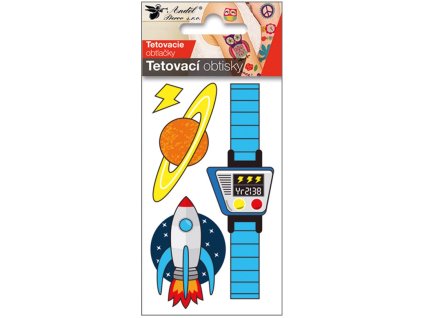 16019 Tetovací obtisky 10,5 x 6 cm - vesmírné