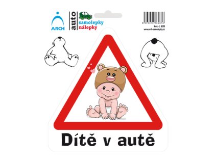 628  SAMOLEPKA DÍTĚ V AUTĚ ROZVERNÉ DÍTKO