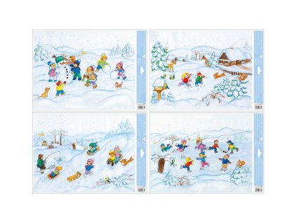 245 Okenní fólie barevná 42 x 30 cm, česká zima