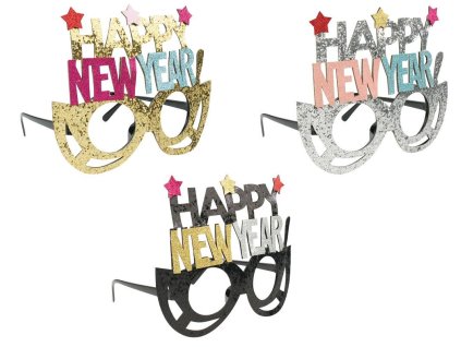 9183 Brýle s nápisem HAPPY NEW YEAR