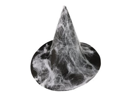 240575 KLOBOUK ČARODĚJNICE S PAVUČINOU PRO DOSPĚLÉ