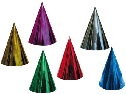 9006 KLOBOUČEK KARNEVALOVÝ HOLOGRAMOVÝ 6KS V BALENÍ