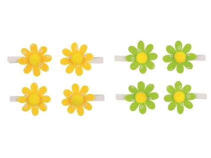 8872 Kytka na kolíčku 4 cm, 4 ks v sáčku