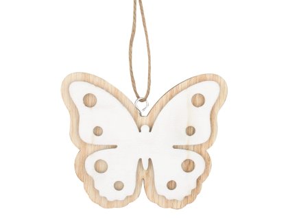 4196 MOTÝL DŘEVENÝ 10CM