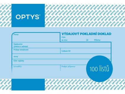 1037 Výdajový doklad A6, 100 LISTŮ