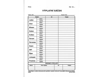 1570 Výplatní sáček