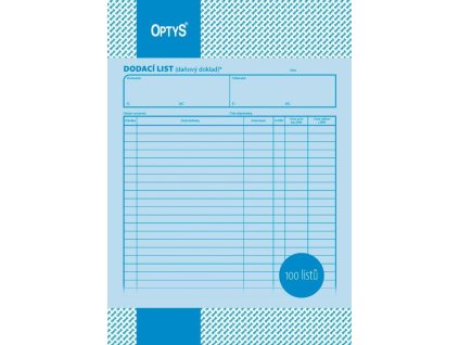 1043 Dodací list A4, 100 listů