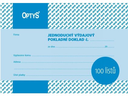 1036 Výdajový doklad A6, jednoduchý, 100 listů