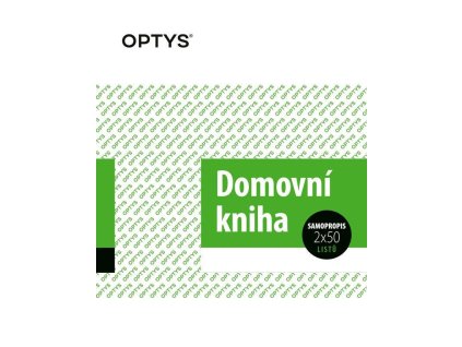 1289 Domovní kniha, samopropisovací, 11,5 x 14,8 cm, 2 x 50 listů
