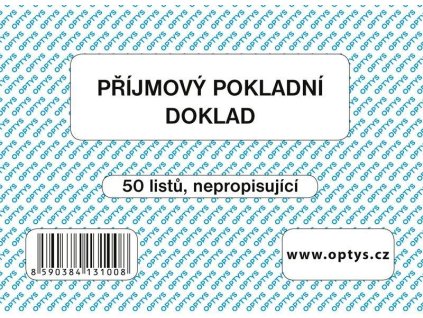 1310 Příjmový doklad A6, jednoduchý, 50 listů