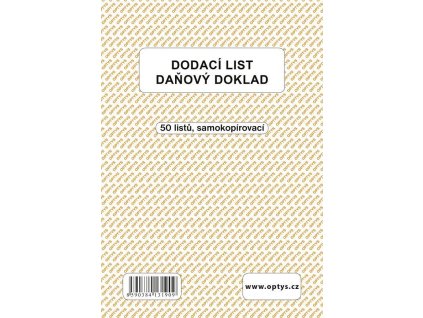 1319 Dodací list A5, samopropisovací, 50 listů