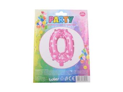 NAFUKOVACÍ  BALONEK Č.0 RŮŽOVÝ SE SRDÍČKY  818475