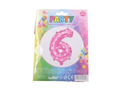 NAFUKOVACÍ  BALONEK Č.6 RŮŽOVÝ SE SRDÍČKY  818481