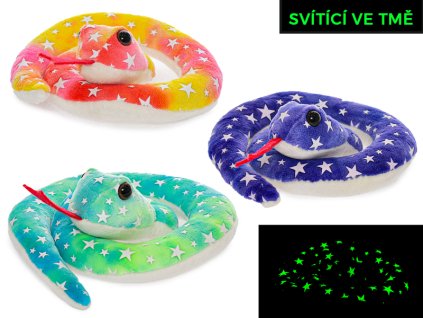 HAD 18CM SVÍTÍCÍ VE TMĚ 3 BARVY   90018