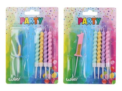 W026593 Párty svíčka číslo 1+4 ks svíček